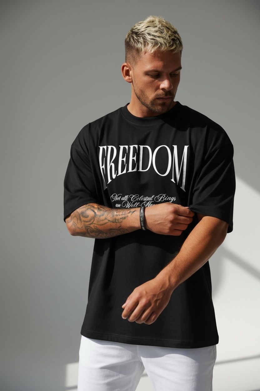 Camiseta oversize freedom 250gr