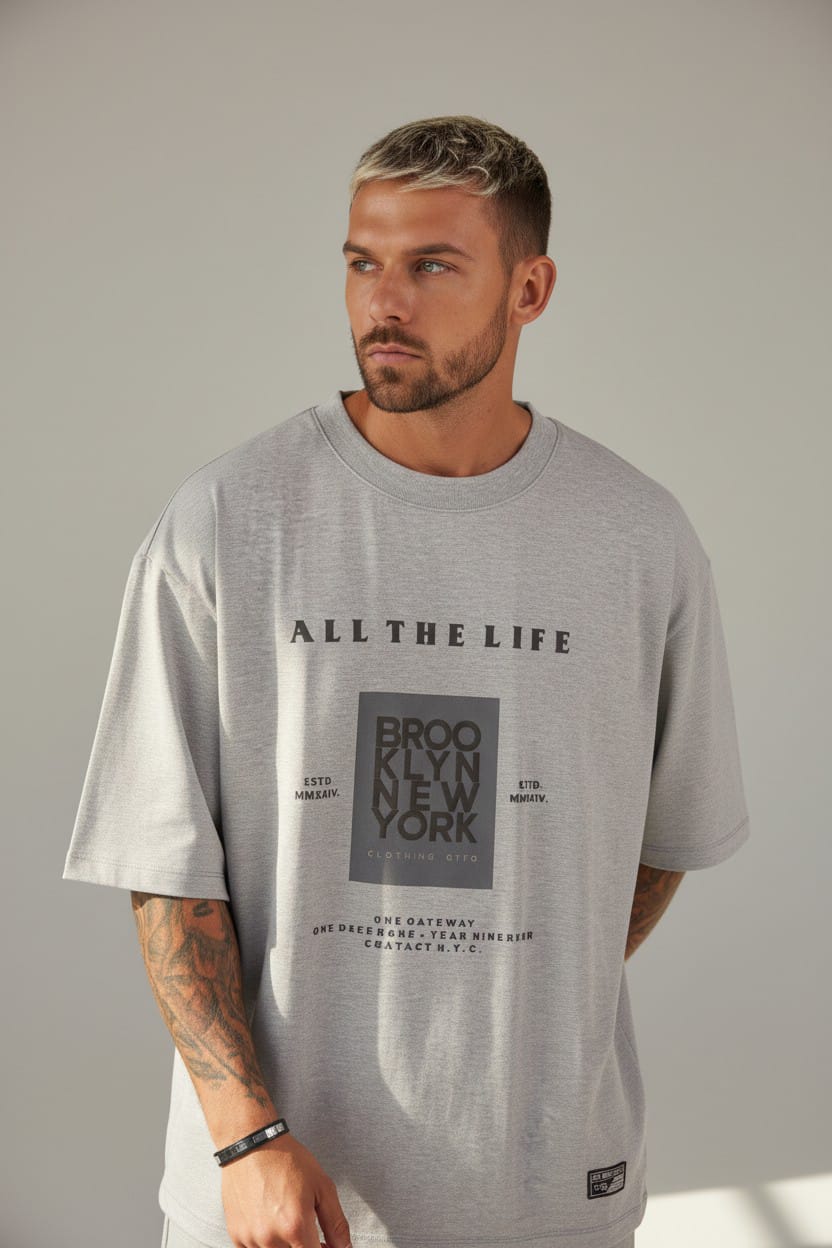 Camiseta Oversize Guetto BROOKLIN NEW YORK 210Ggrs