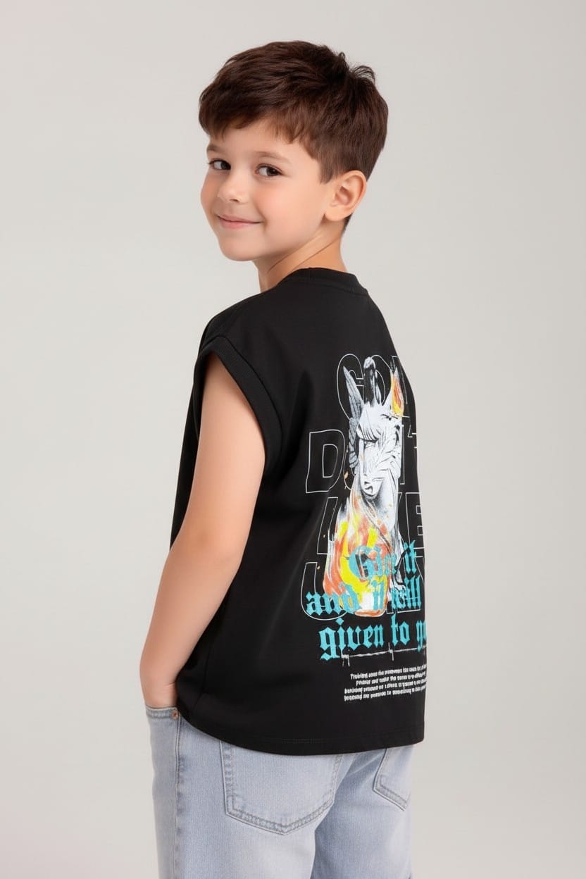 Camiseta Oversize SIza Kids GOD DONT LIKE 260GRS