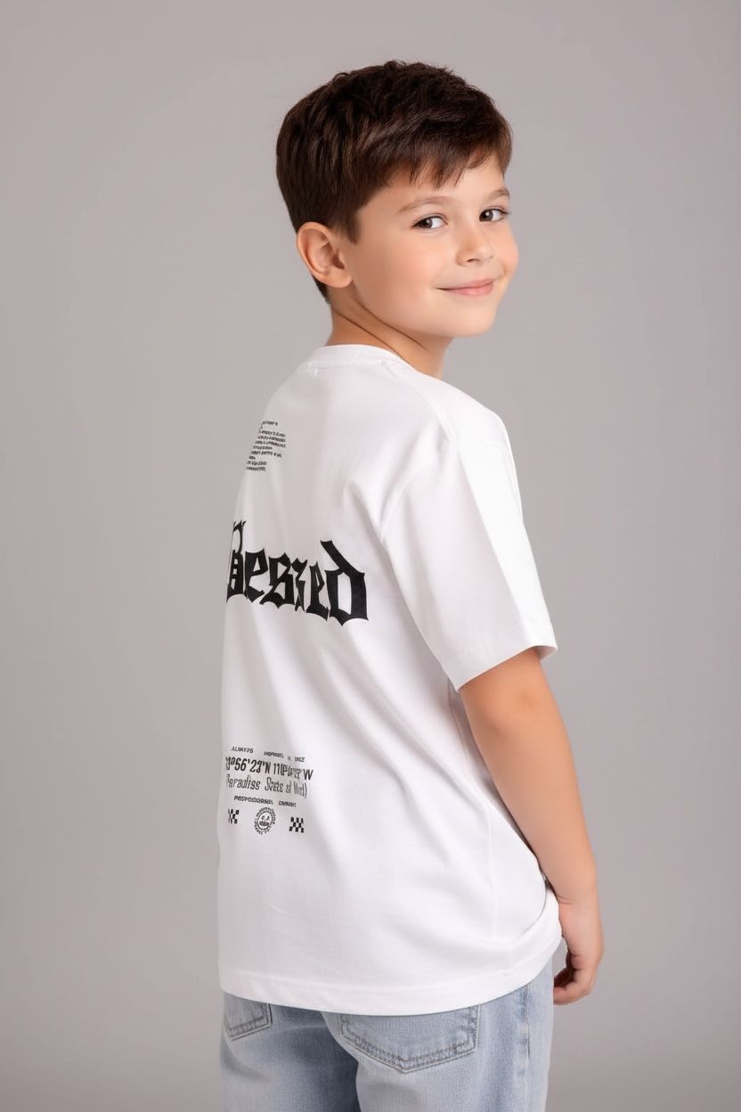 Camiseta Oversize KIDS BLESSED PARADISE 260GRS