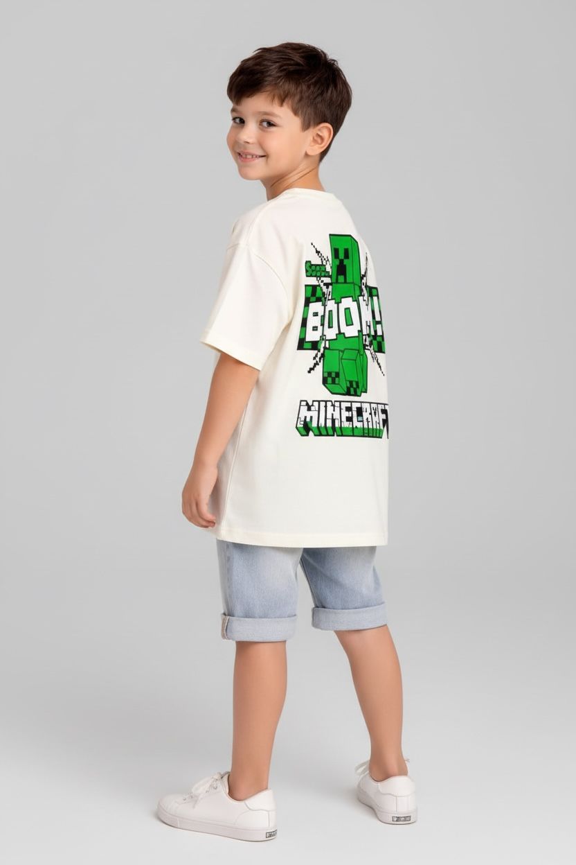 camiseta oversize minecraft 250gr
