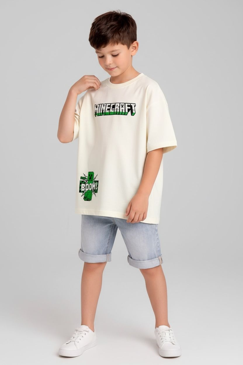 camiseta oversize minecraft 250gr