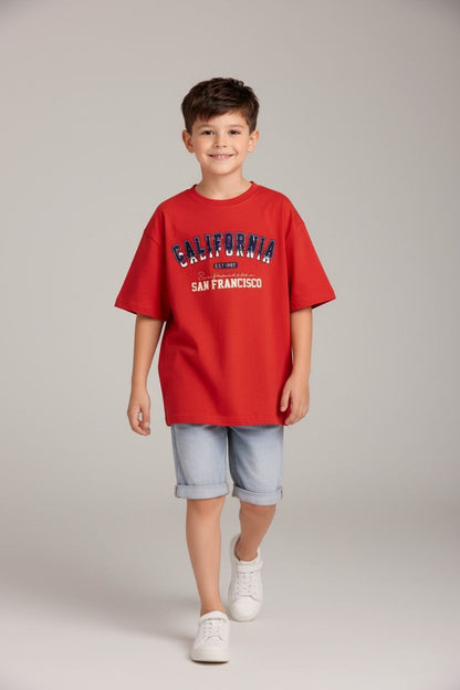 camiseta oversize california red 250gr