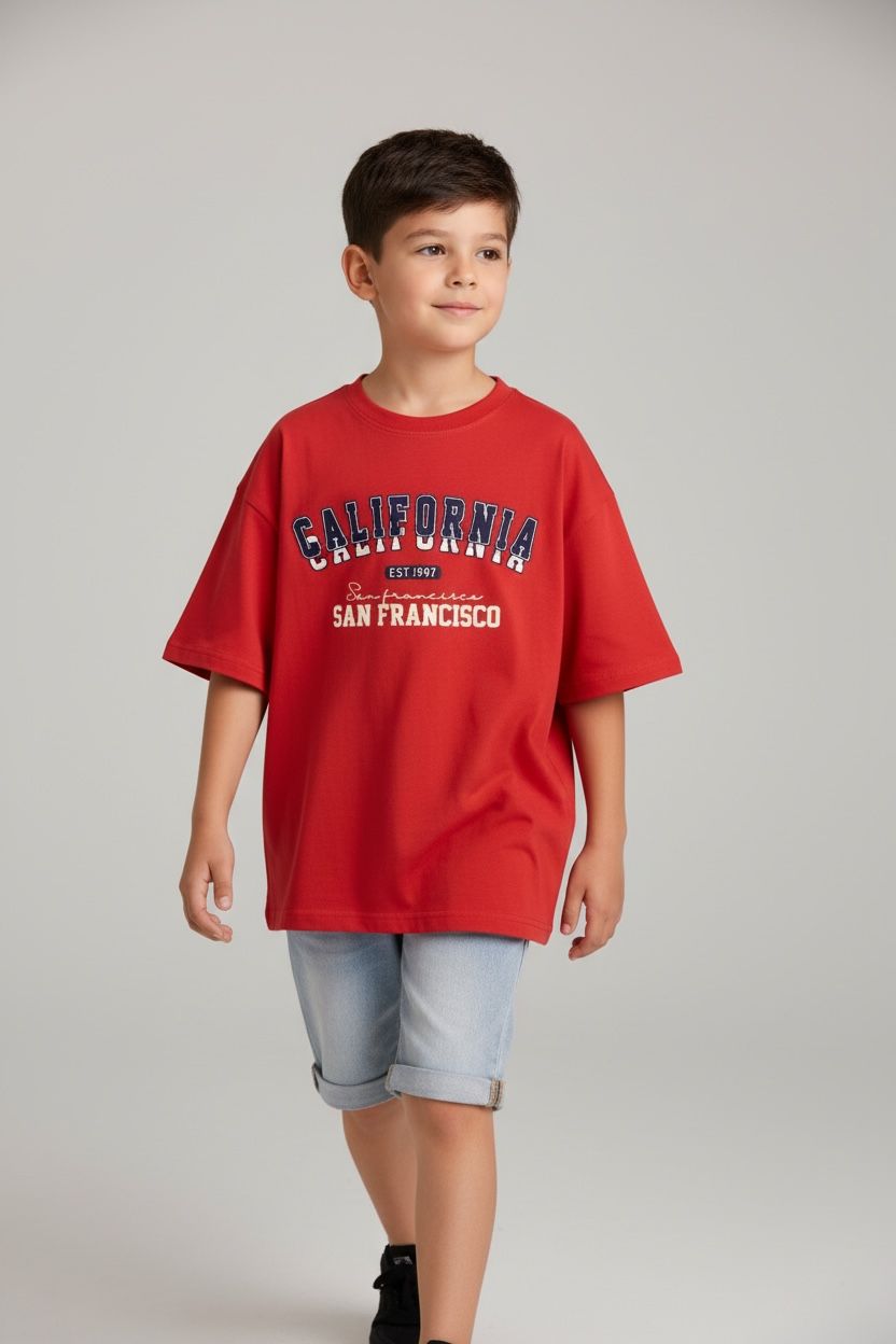 camiseta oversize california red 250gr