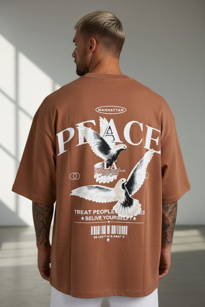 Camiseta Oversize  REF MANHATTAN  PEACE 260gr