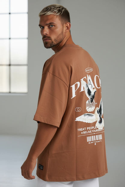 Camiseta Oversize  REF MANHATTAN  PEACE 260gr