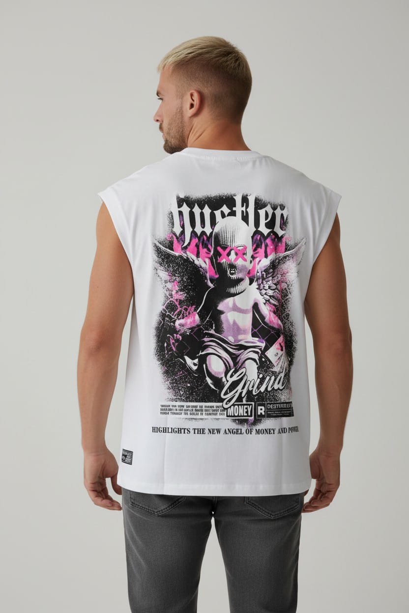 Camiseta Siza Oversize ANGEL OF MONEY POWER 260GRS