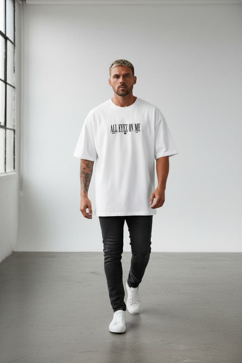 Camiseta Oversize  TUPAC ALL EYES ON ME  260GRS