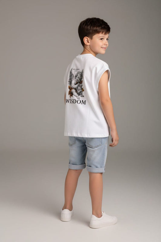 Camiseta Kids Siza Oversize WISDOM 260GRS