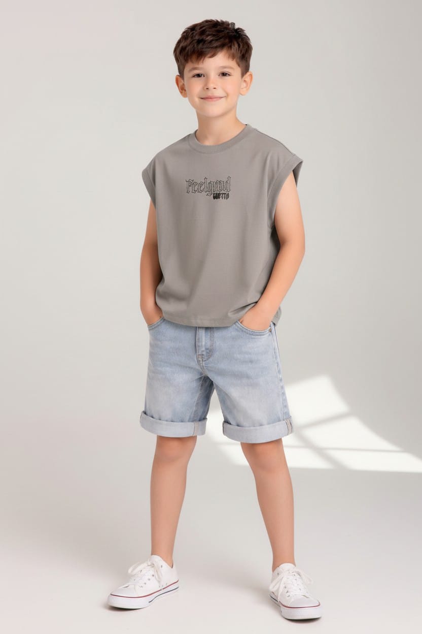 Camiseta Oversize SIza Kids FEEL GOOD 260GRS