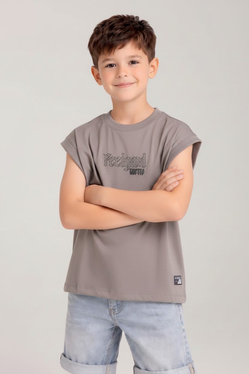 Camiseta Oversize SIza Kids FEEL GOOD 260GRS
