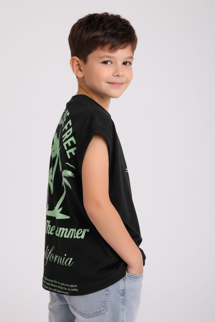 Camiseta Oversize SIza Kids BE BRAVE BE FREE 260GRS