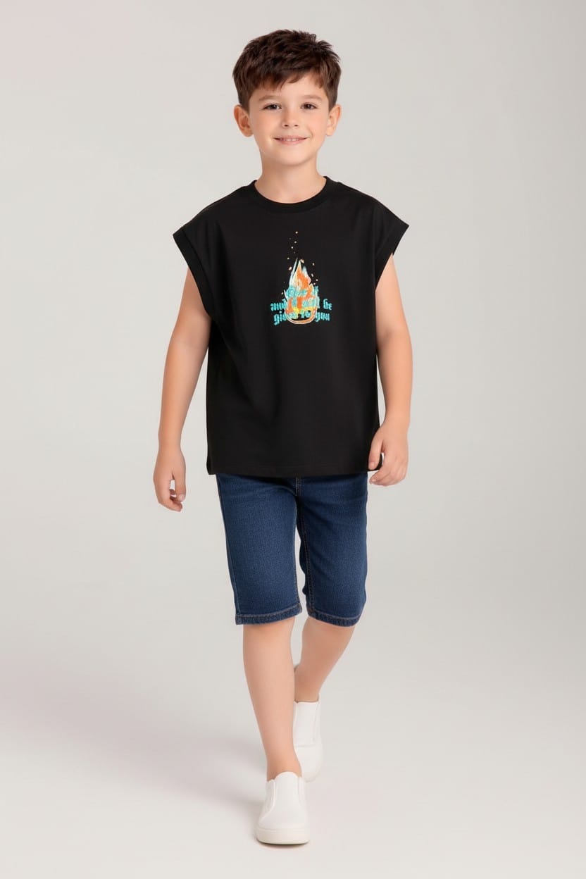Camiseta Oversize SIza Kids GOD DONT LIKE 260GRS