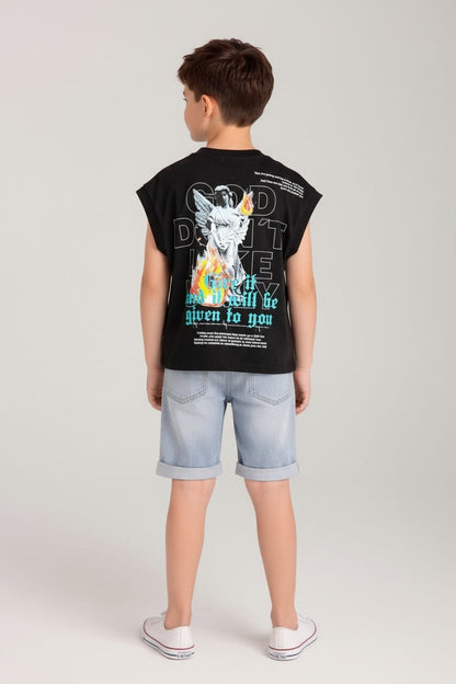 Camiseta Oversize SIza Kids GOD DONT LIKE 260GRS