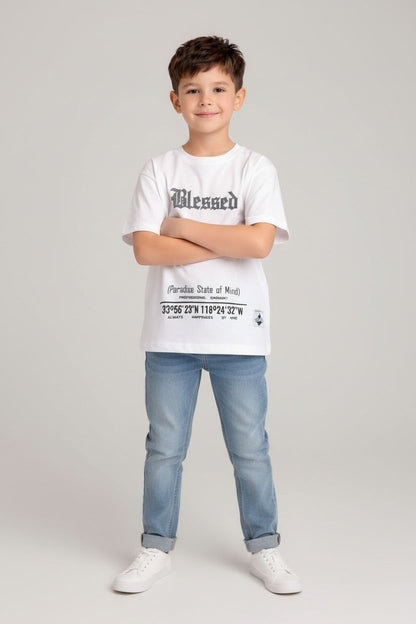 Camiseta Oversize KIDS BLESSED PARADISE 260GRS