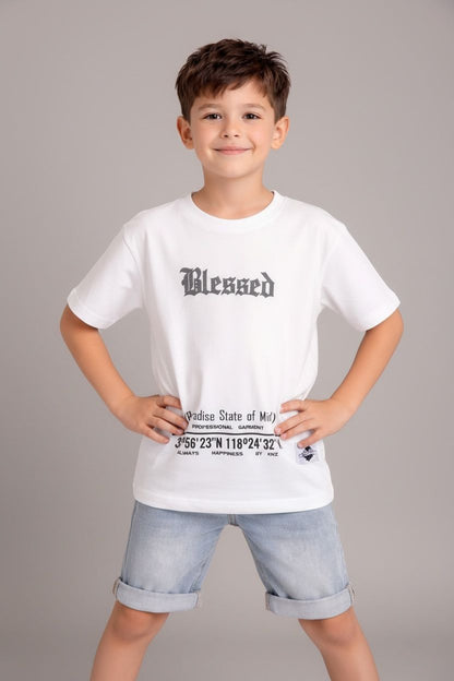 Camiseta Oversize KIDS BLESSED PARADISE 260GRS