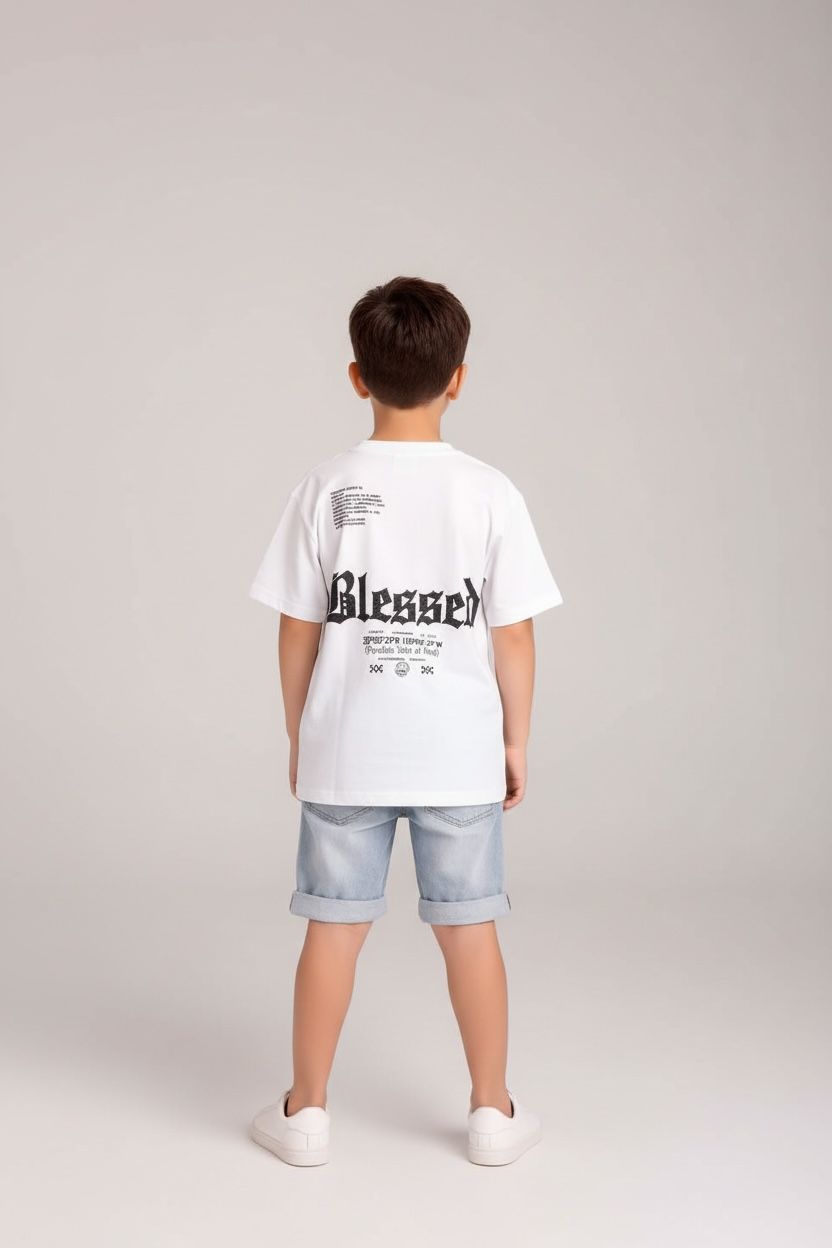 Camiseta Oversize KIDS BLESSED PARADISE 260GRS