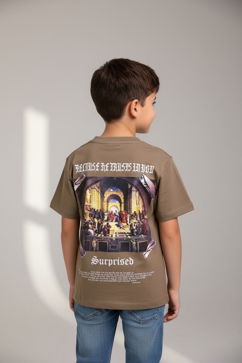 Camiseta Oversize KIDS SURPRISED  260GRS