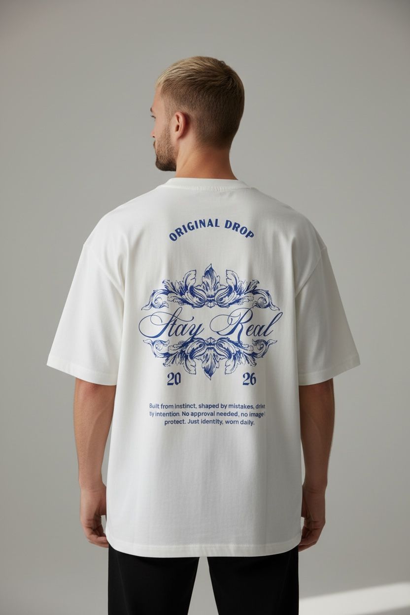 Camiseta Oversize STAY REAL 2026 260GRS
