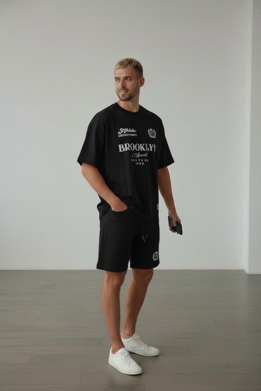 Conjunto Oversize BROOKLIYN SPORT BLACK 310GRS